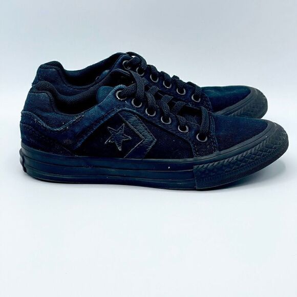 Converse All Star One Star black on black low sneakers - Kids 12 - Picture 2 of 9